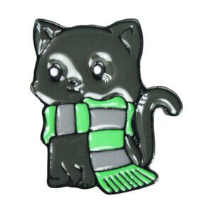 Scarf Cat Enamel Pin Adorable Cute Winter Animal Goth Alt Funny Apparel Gift NWT